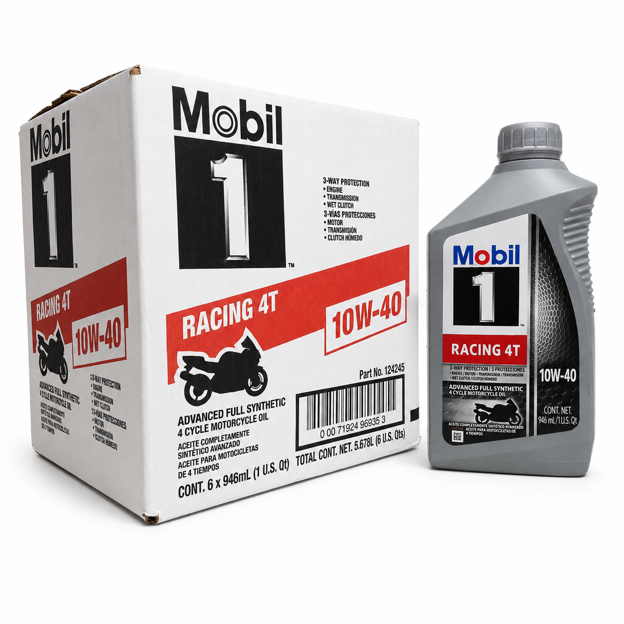 ACEITE 4T MOBIL1 RAICING 10W40 600316 - Imagen de 2