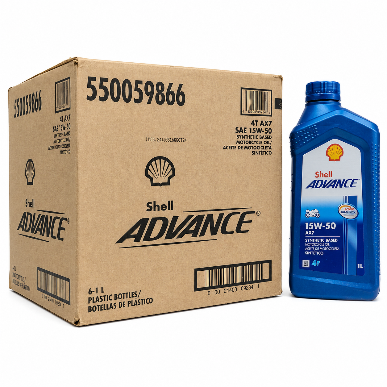ACEITE 4T SHELL ADVANCE AX7 15W50 SEMISINTETICO COAR-000160043