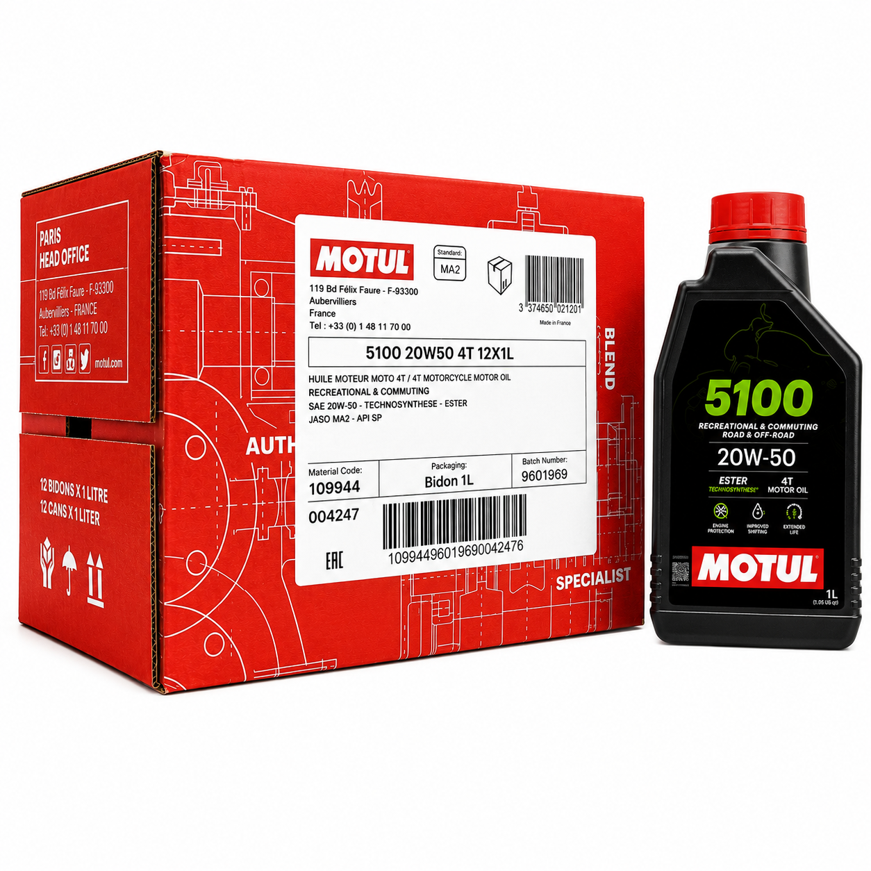 ACEITE 4T MOTUL 5100 20W50 M109944