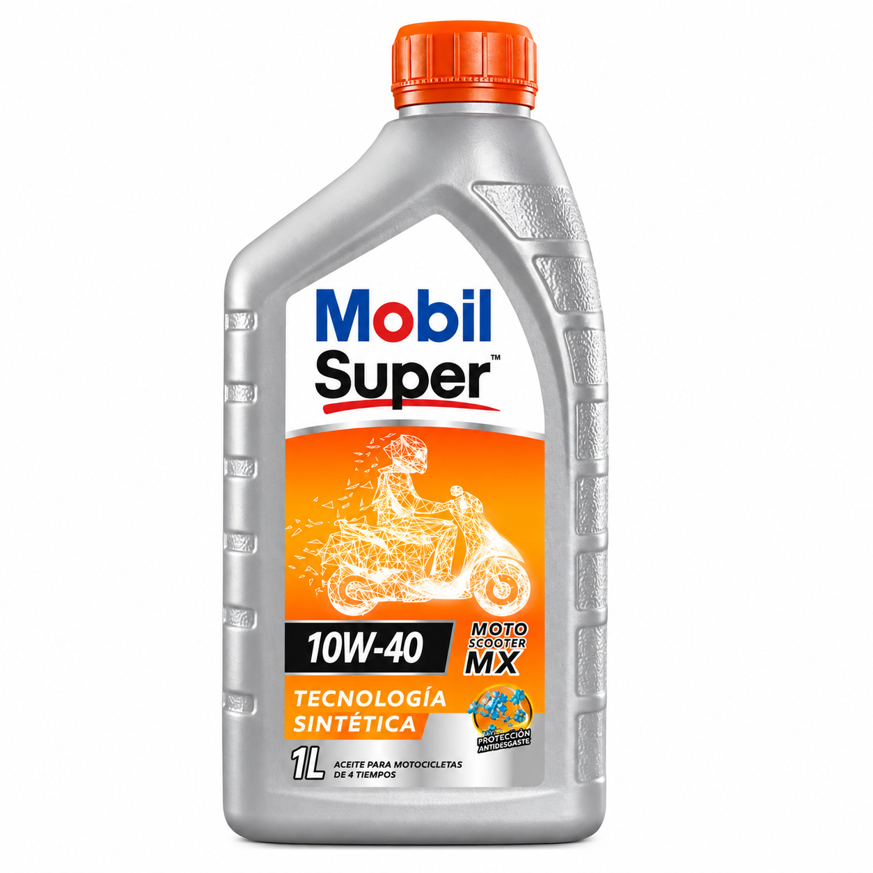 ACEITE MOBIL SCOOTER 10W40 (TAPA NARANJA - Imagen de 2