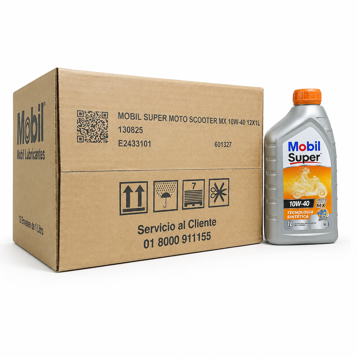 ACEITE MOBIL SCOOTER 10W40 (TAPA NARANJA) 601327