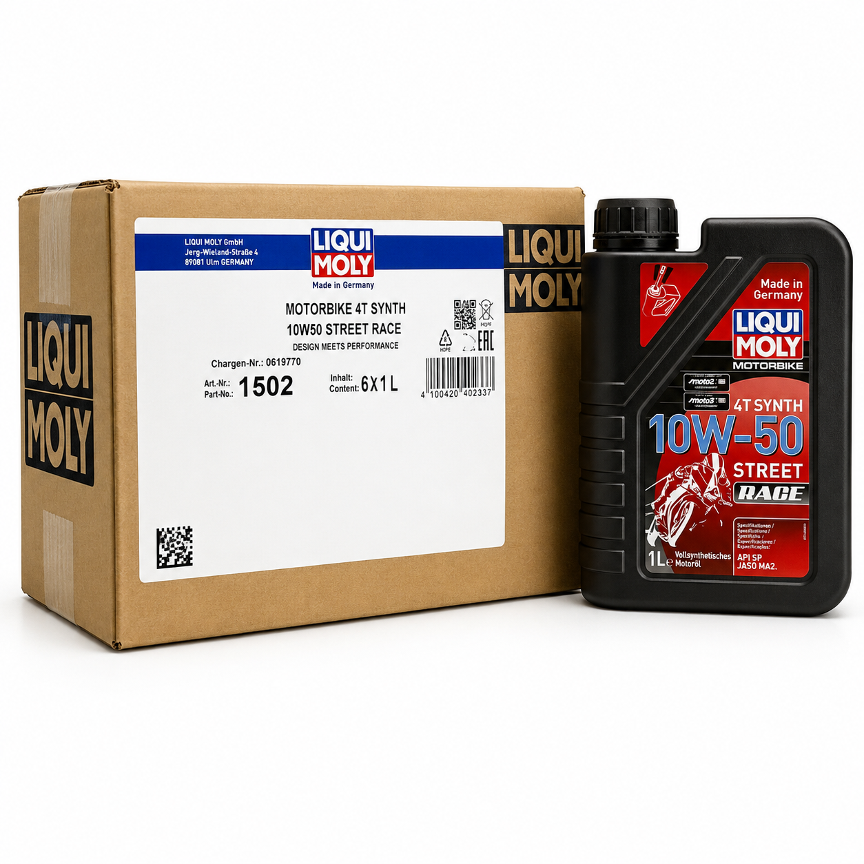 ACEITE 4T LIQUI MOLY 10W50 STREET RACE LM1502CA - Imagen de 2