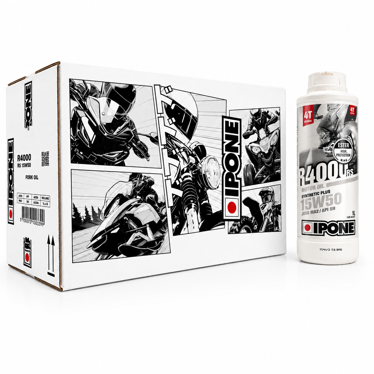 ACEITE 4T IPONE 15W50 SEMISINTETI R4000 M800369